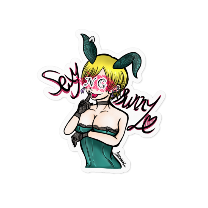 greenbunnyステッカー - 100 x 100 (mm)
