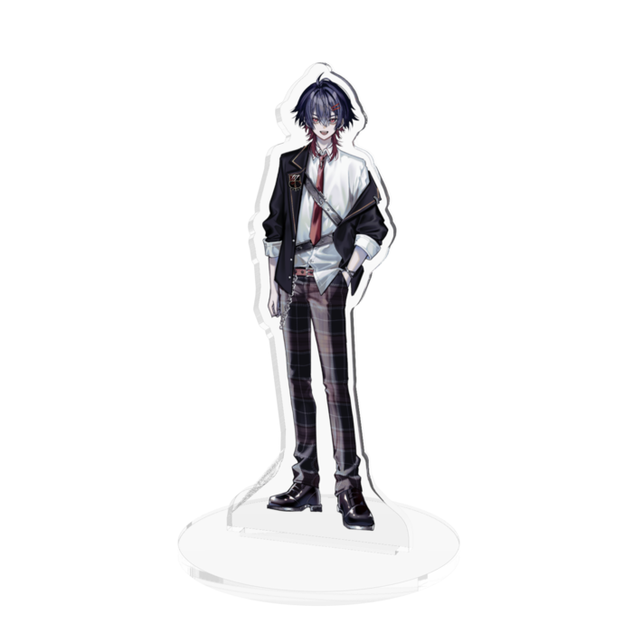 黒髪 狼耳なし 100x100mm