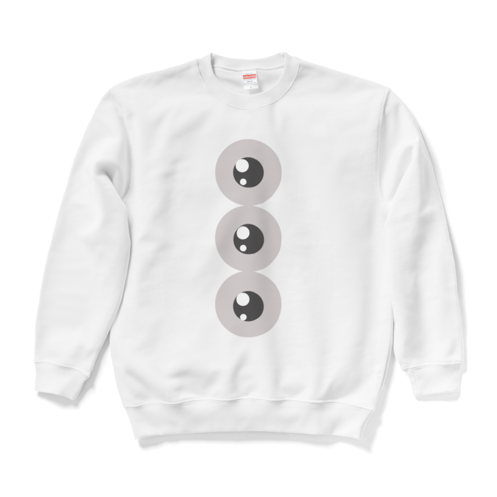 めだま三兄弟スウェット - L - ホワイト