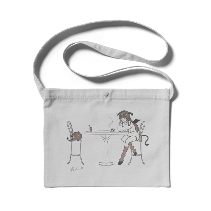 サコッシュ - 300 x 230 (mm)　- グレー