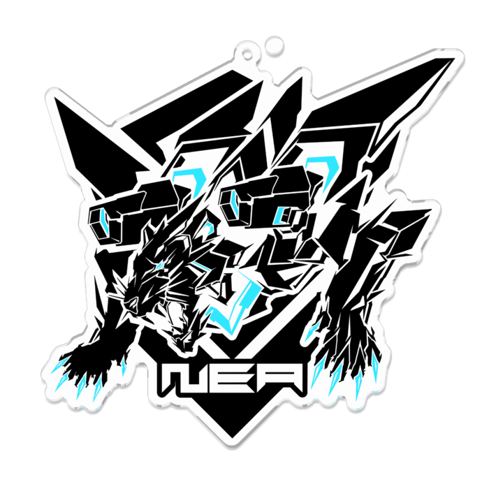 アクリルキーホルダー黒 - 100 x 100 (mm)