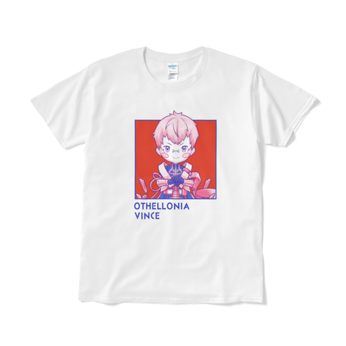 ちびキャラ「正義ヴィンス」デザインTシャツ（L/ホワイト）