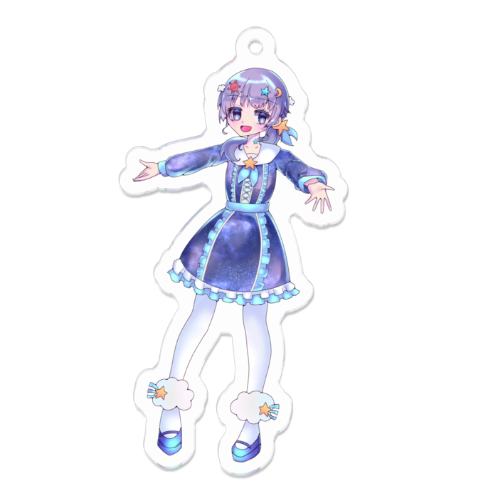 アクリルキーホルダー 70 x 70 (mm)(オプション付き)