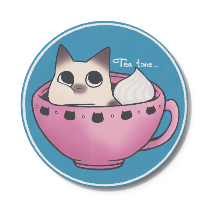 コースター - 円形 blue