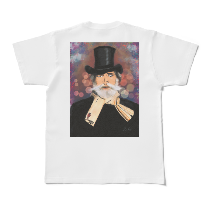 背面プリントTシャツ - M - 白