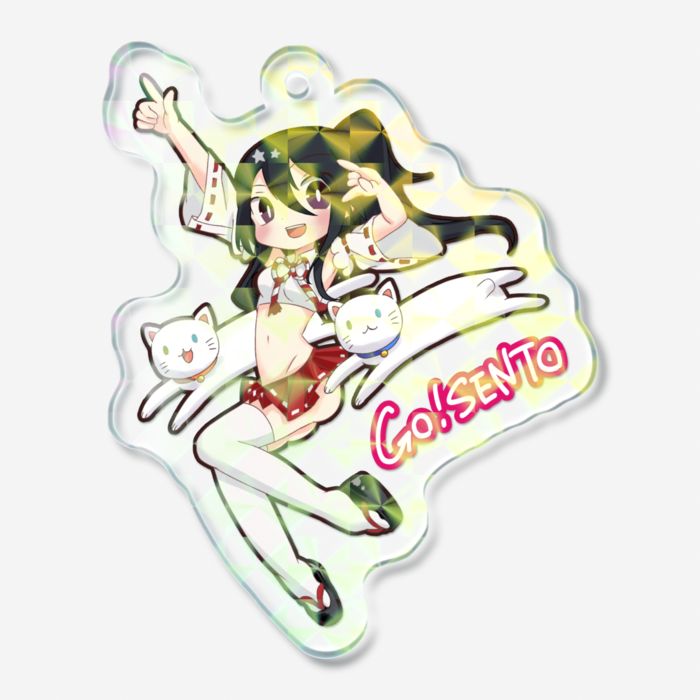 ホログラムアクリルキーホルダー - 50 × 50mm