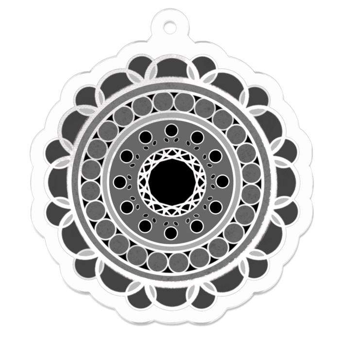 アクリルキーホルダー（コーティング） - 50 x 50 (mm)