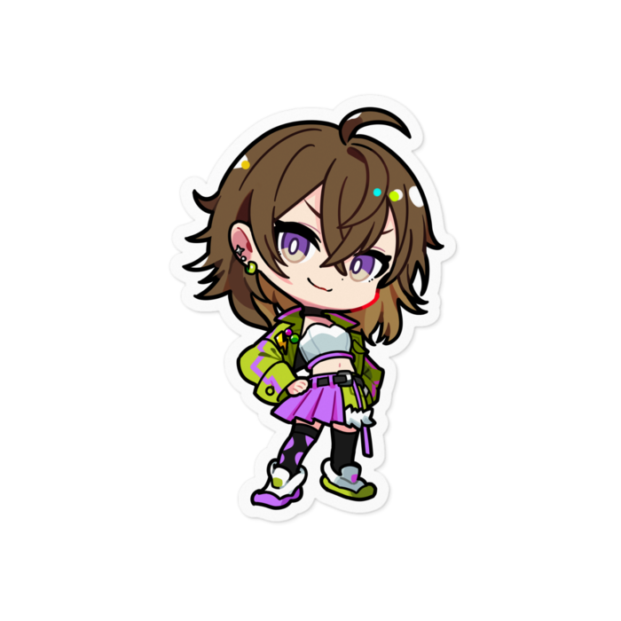 くるみつ様デザイン衣装ステッカー - 100 x 100 (mm)