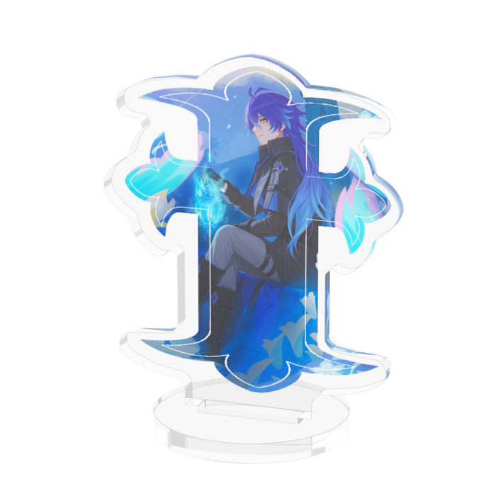 十字架お墓アクリルフィギュア - 50x50mmお墓の前で泣かないでください