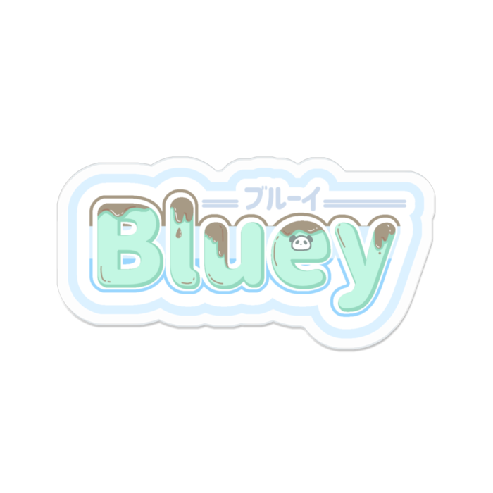 アクリルバッジ - 70 x 70 (mm)-Bluey ロゴ-