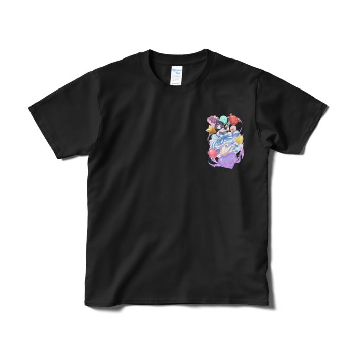 胸に小さく1周年 Tシャツ(短納期) - S - ブラック