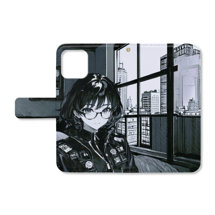 手帳型iPhoneケース - iPhone12 / 12 Pro - ストラップ穴 あり