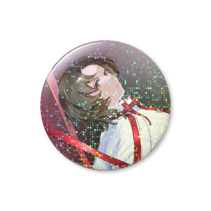 振り向く＿ホログラム缶バッジ - 56mm