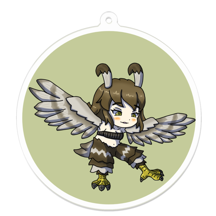 アクリルキーホルダー 円形縁取り- 70 x 70 (mm)