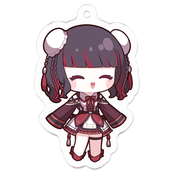 ぽんぽんアクリルキーホルダー(笑顔)