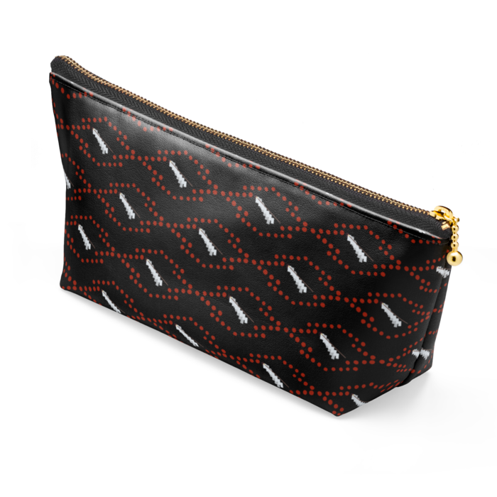 ポーチ - 長さ21.5cm / 高さ10cm - ブラック