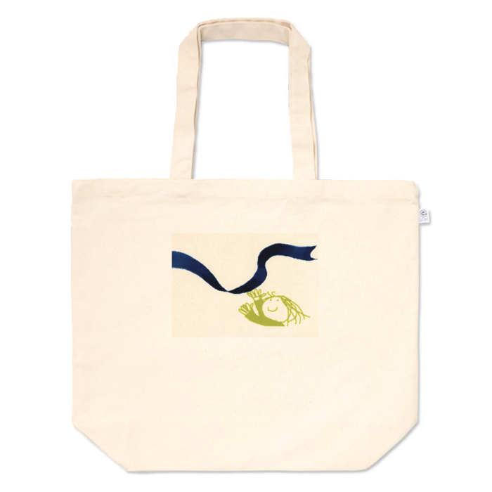 ふわっとリボン・トートバッグ - L - プリント面積小