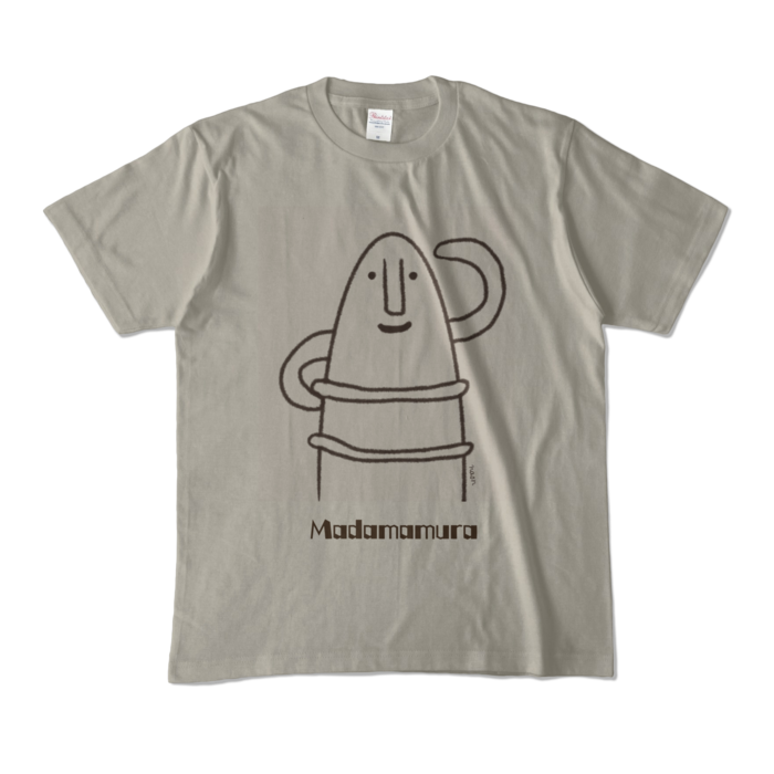 カラーTシャツ(淡色) - M - 正面 - シルバーグレー