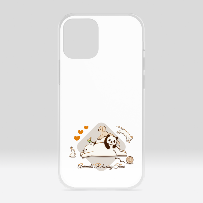 クリアiPhoneケース　白色　iPhone 12mini