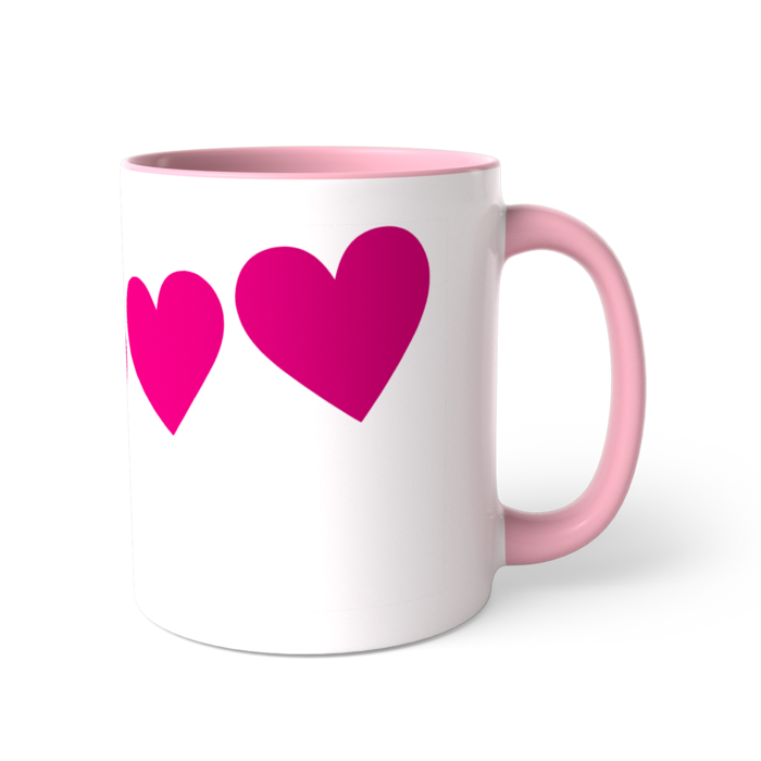 7ハートマグカップ　ピンク