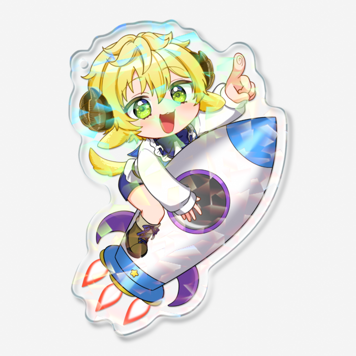 ホログラムアクリルキーホルダー - 70 × 70mm