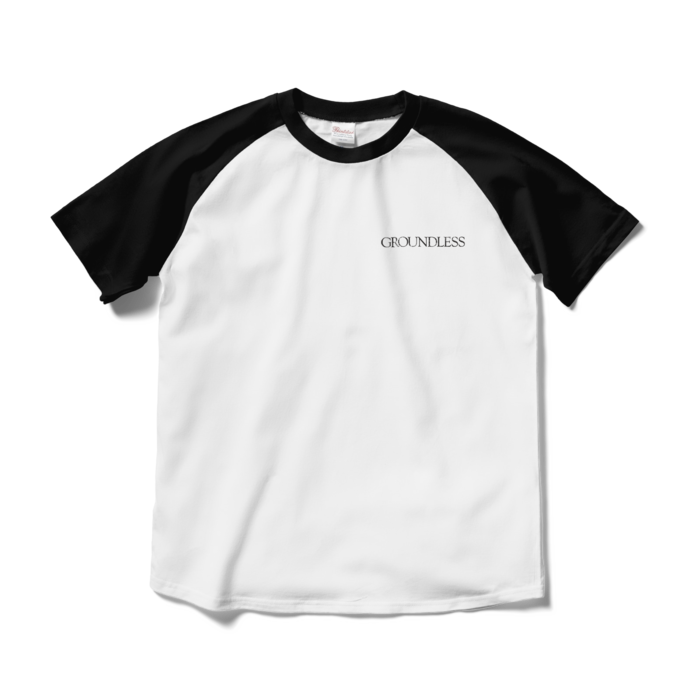 GROUNDLESSラグランTシャツ - M - ホワイト×ブラック