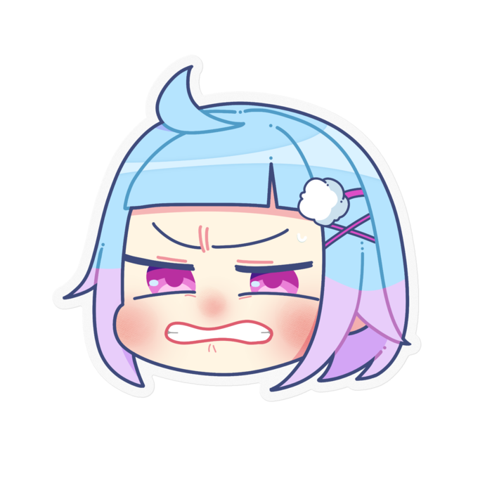 【水瀬ぴの】ぴの虐ステッカー【ぐぬぬぬ】