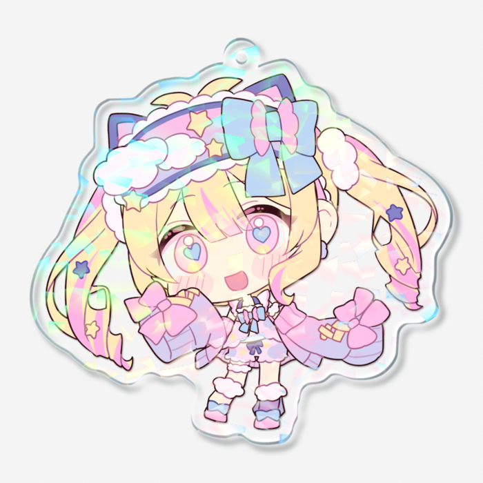 ホログラムアクリルキーホルダー - 70 × 70mm