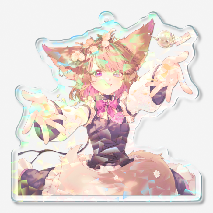 ホログラムアクリルキーホルダー - 70 × 70mm(1)