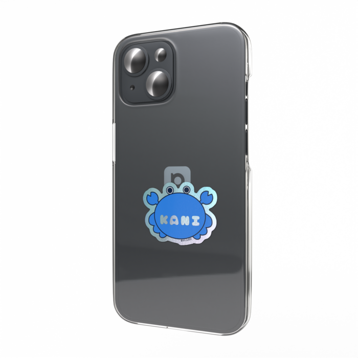 かにステッカー(青)