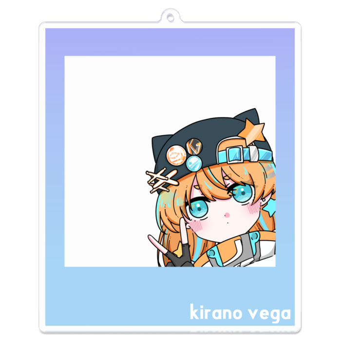 アクリルキーホルダー_すまし顔 - 100 x 100 (mm)