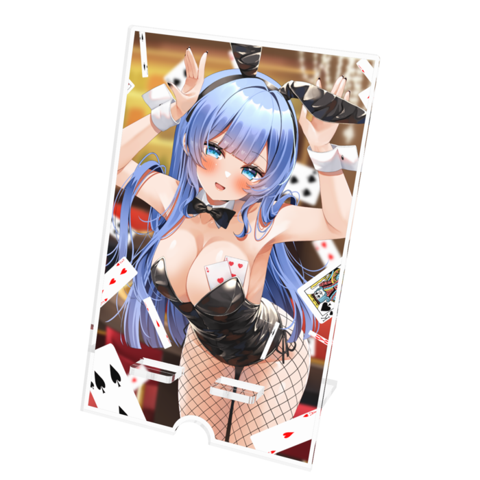 アクリルスマホスタンド - 100x160mm(ケーブル穴あり)