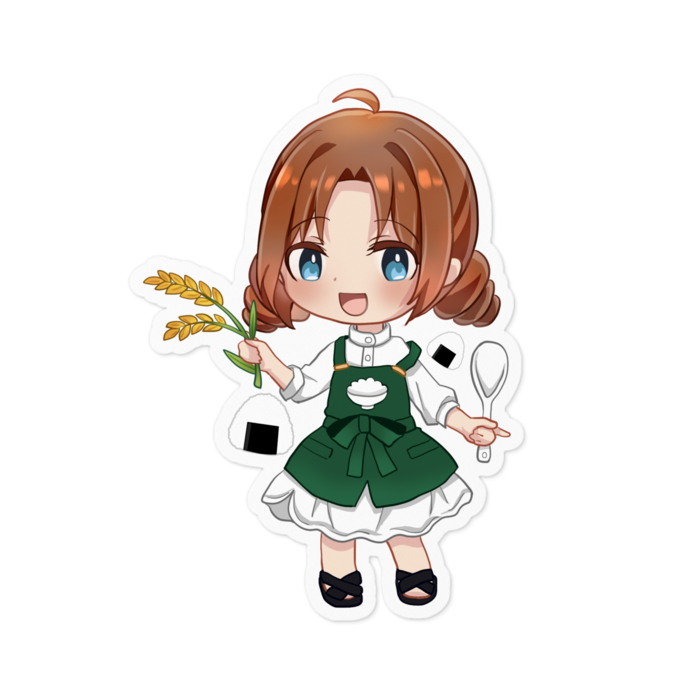 ステッカー白 - 100 x 100 (mm)