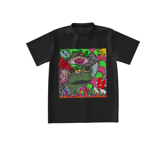 ビッグシルエットTシャツ(黒) - S - 正面