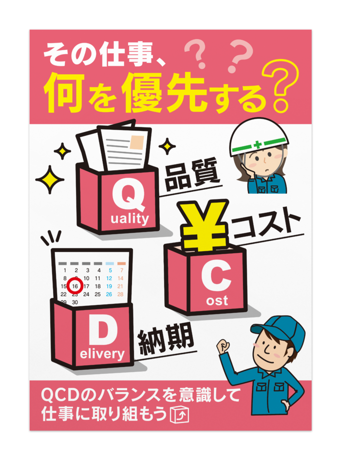 仕事のコツ ポスター 製造業向け Qcd オリジナルツールファクトリー ポスター物販 Booth