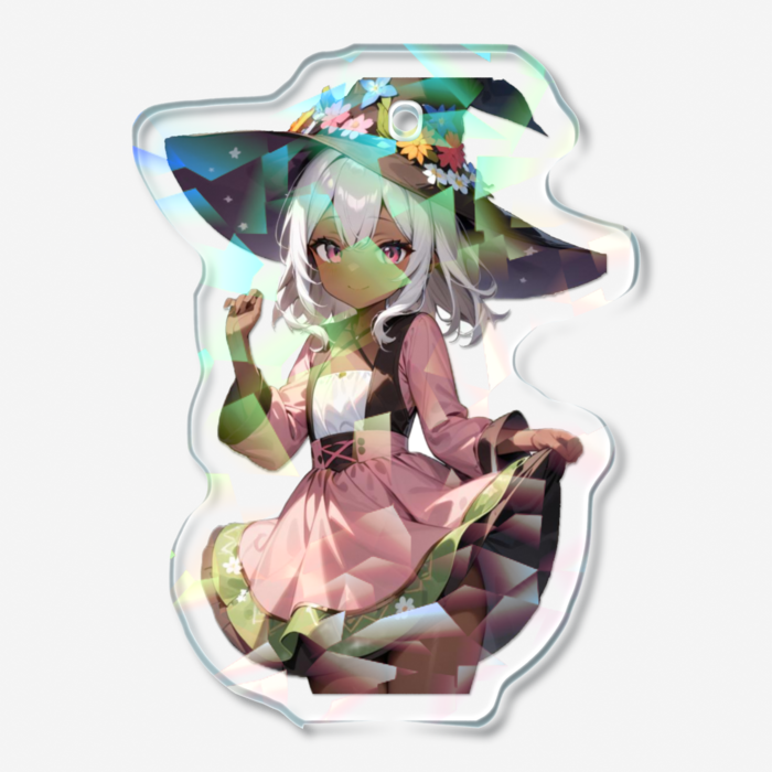 ホログラムアクリルキーホルダー - 50 × 50mm