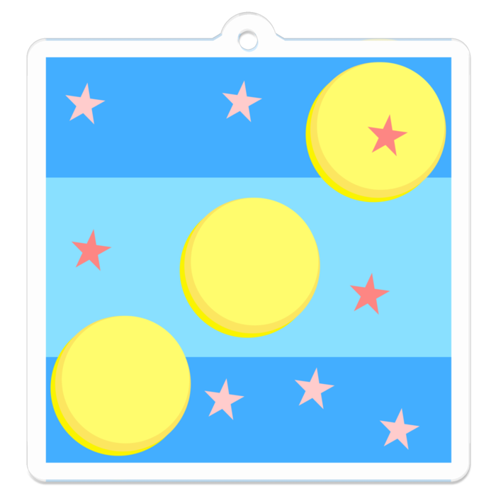 アクリルキーホルダー - 50 x 50 (mm)