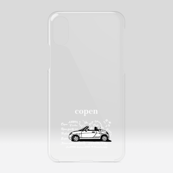 クリアiPhone X / XS 白字