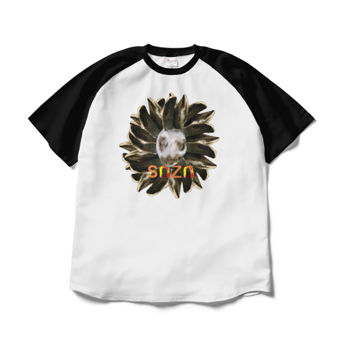 ラグランTシャツ - XL - ホワイト×ブラック