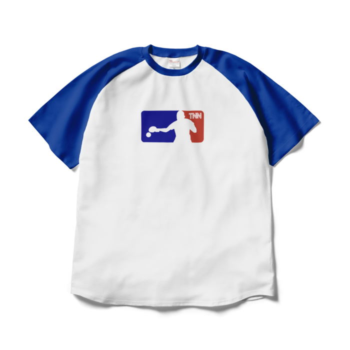 TNN放送局オフィシャルTシャツ - XL - ホワイト×ロイヤルブルー