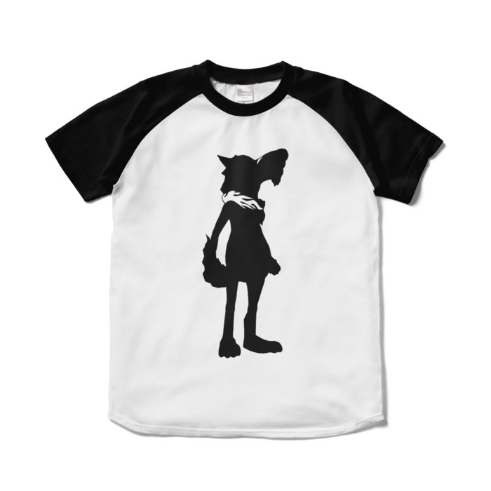 ラグランTシャツ - S - ホワイト×ブラック
