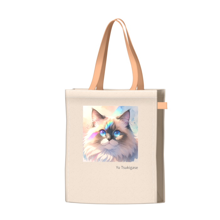 ツートンカラーバッグ - オレンジ - W34 × H41 × D14cm