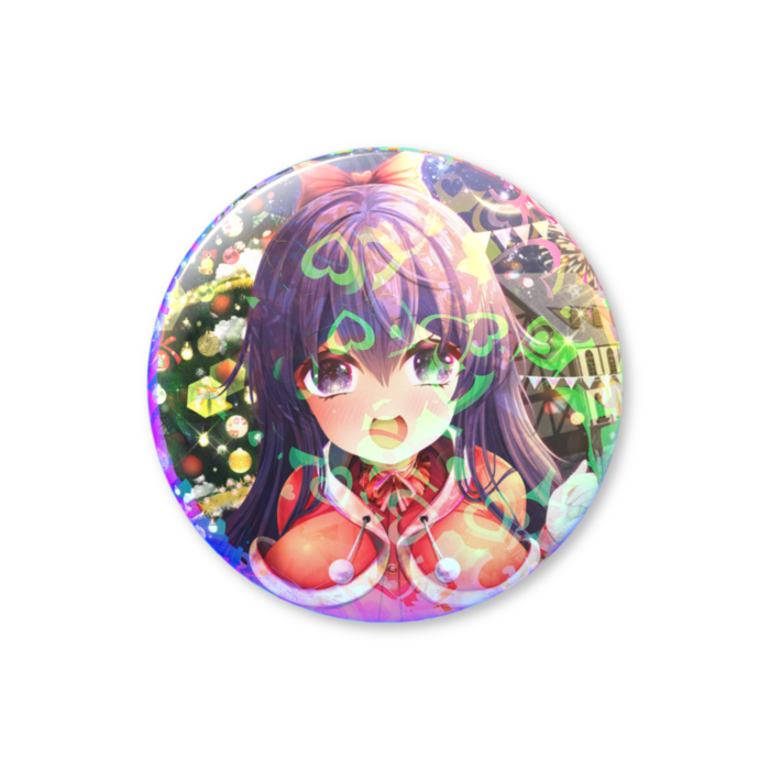 ホログラム缶バッジ - 44mm(ハート)