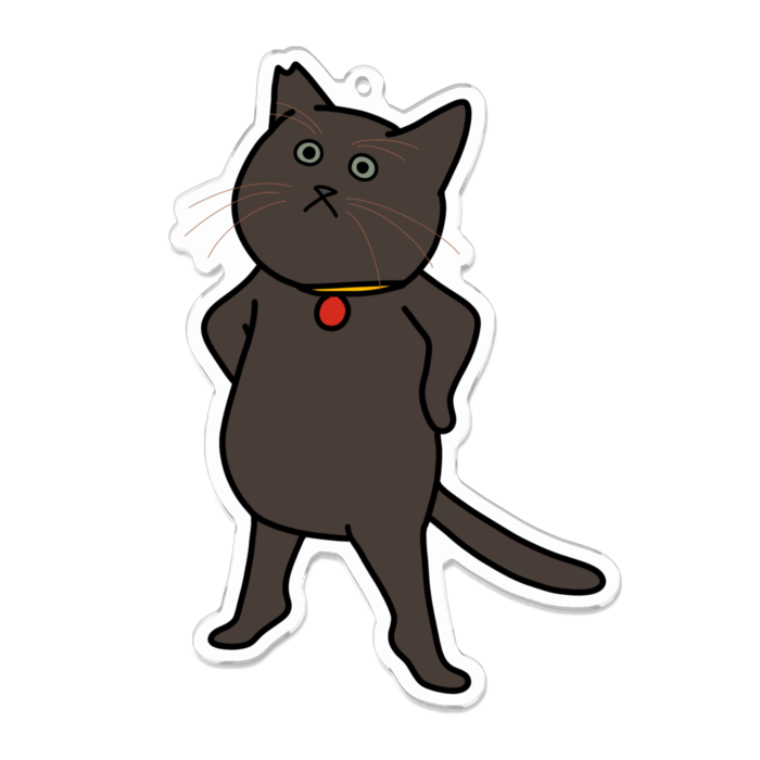 アクリルキーホルダー(2本足で立っている) - 100 x 100 (mm)