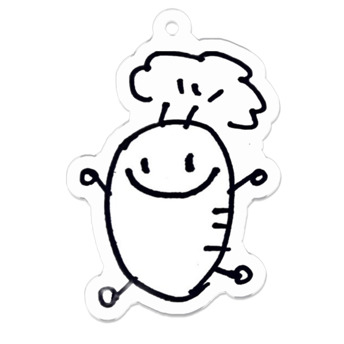 アクリルキーホルダー（コーティング） - 50 x 50 (mm)