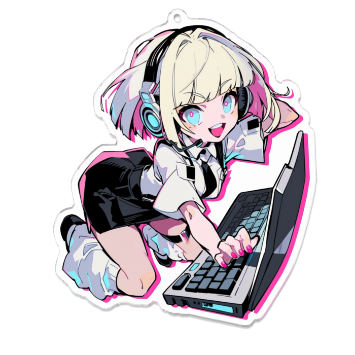 アクリルキーホルダー - 100 x 100 (mm)