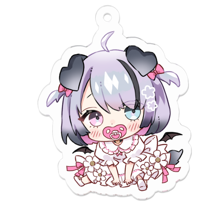 アクキーばぶちゃん（おしゃぶりおすまし顔）