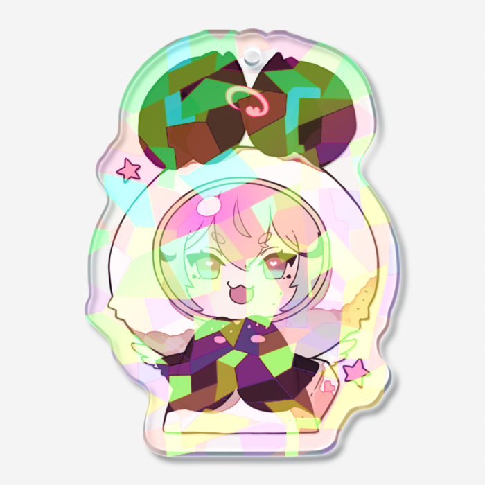 ホログラムアクリルキーホルダー - 50 × 50mm
