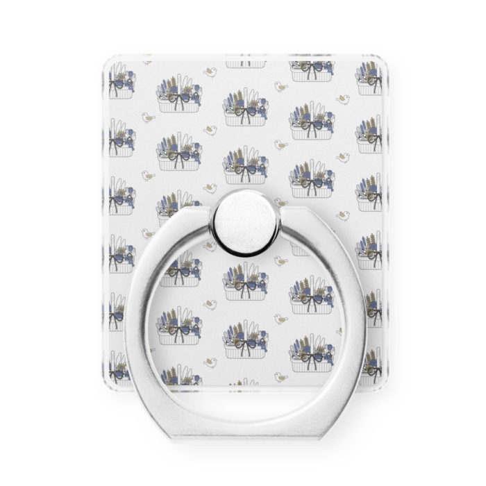 スマホリングB　縦　白色（ホワイト）