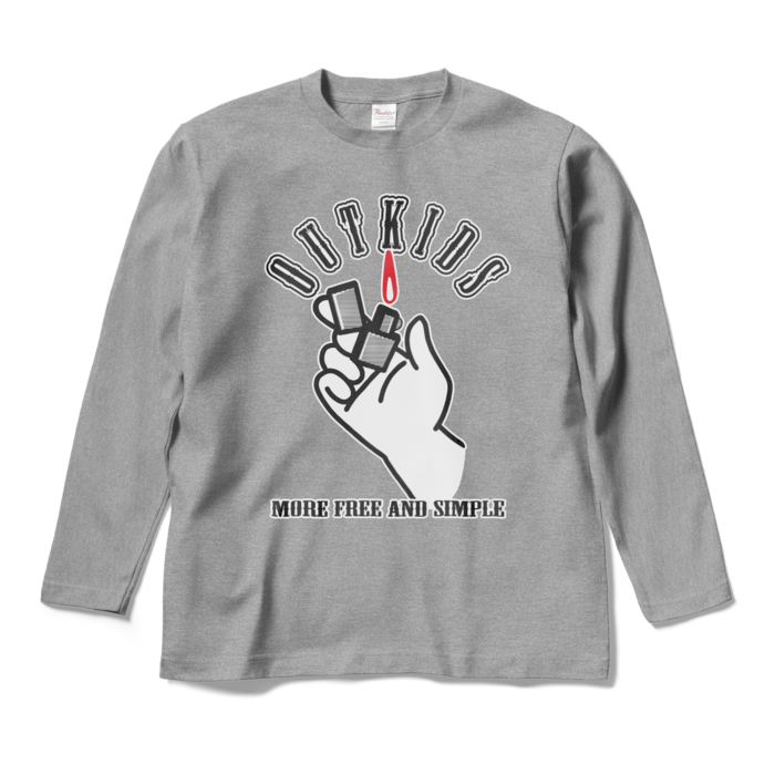 ロングスリーブTシャツ - M - 杢グレー